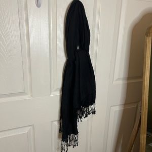 Black cashmere/silk blend scarf